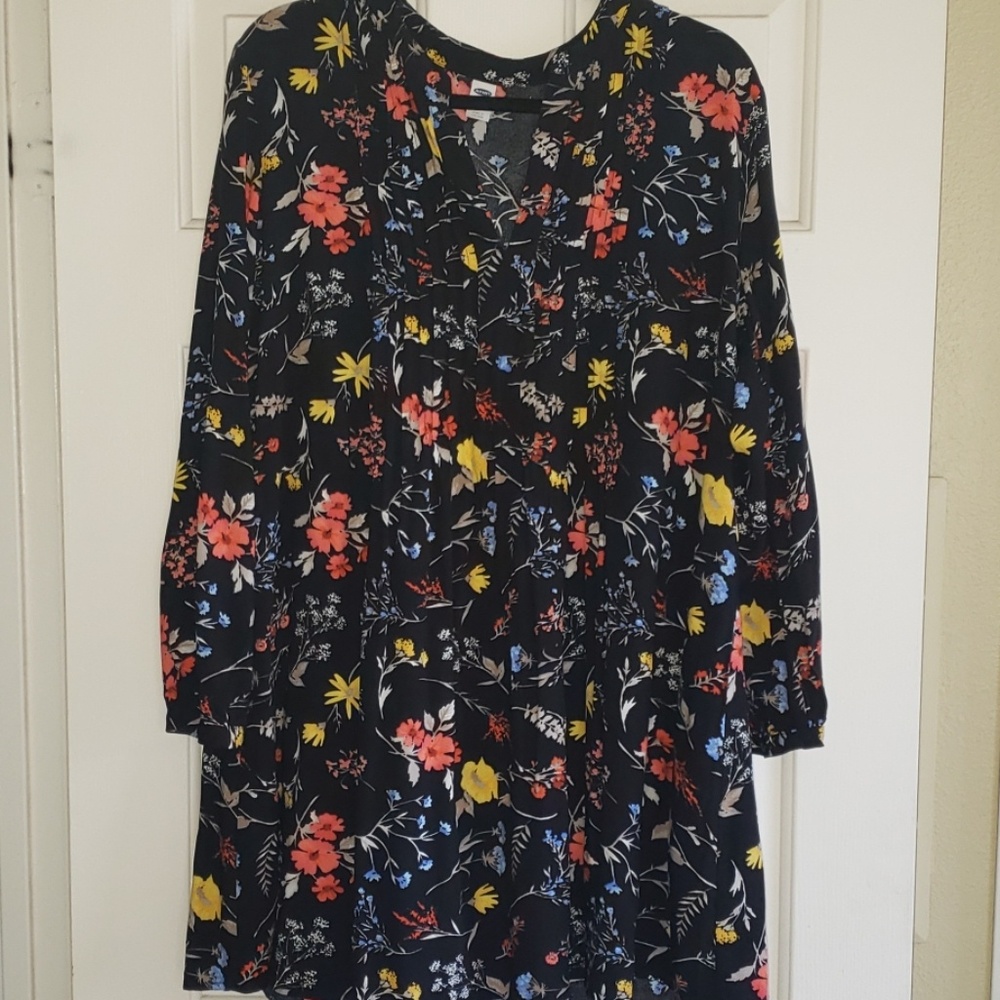 Fit and flare long sleeve dress